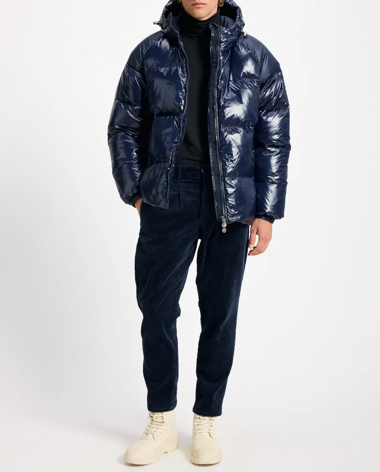 Granatowa kurtka puchowa Sten