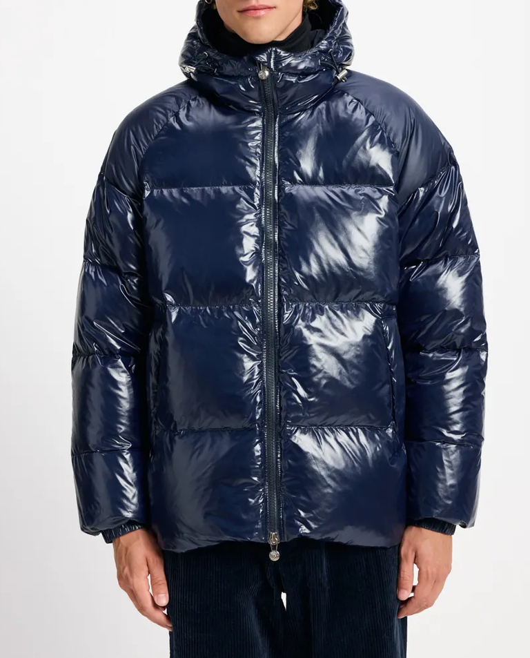 Granatowa kurtka puchowa Sten