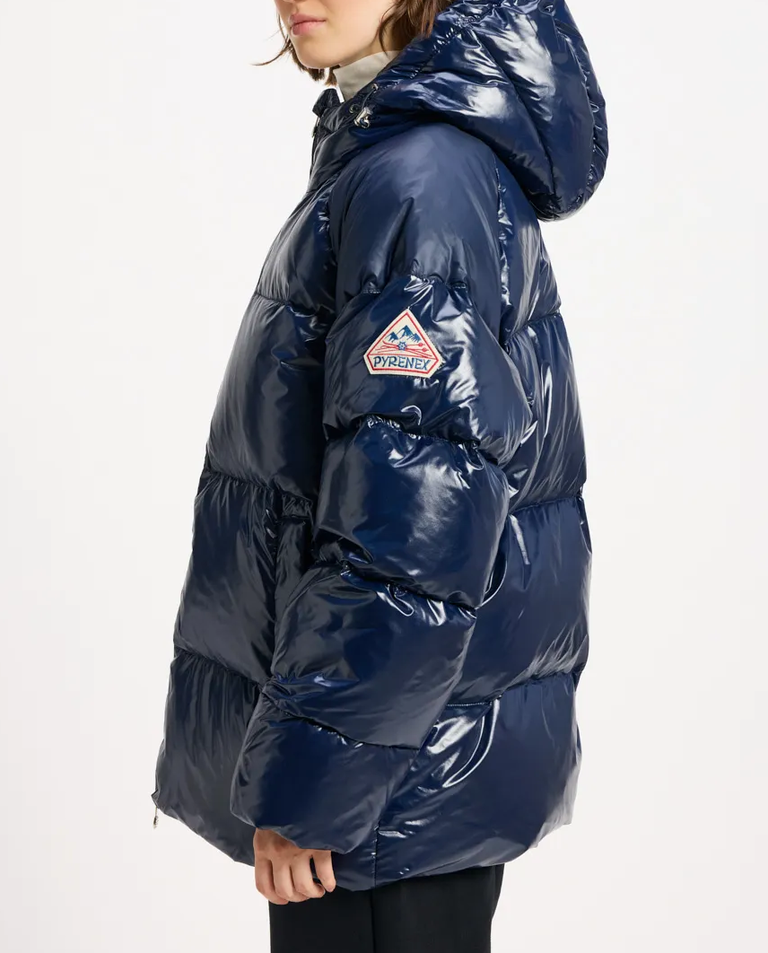 Granatowa kurtka puchowa Sten - Image #6