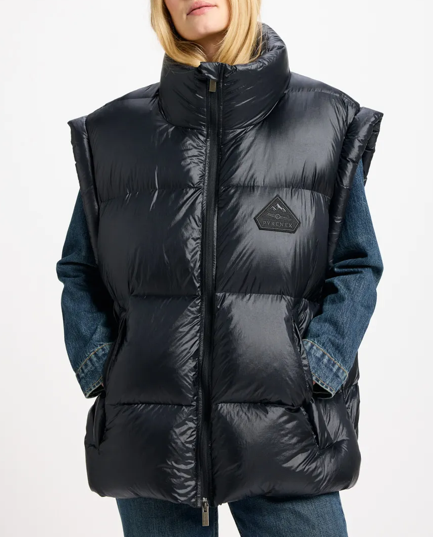 Czarny bezrękawnik puchowy Arbatan - Image #0