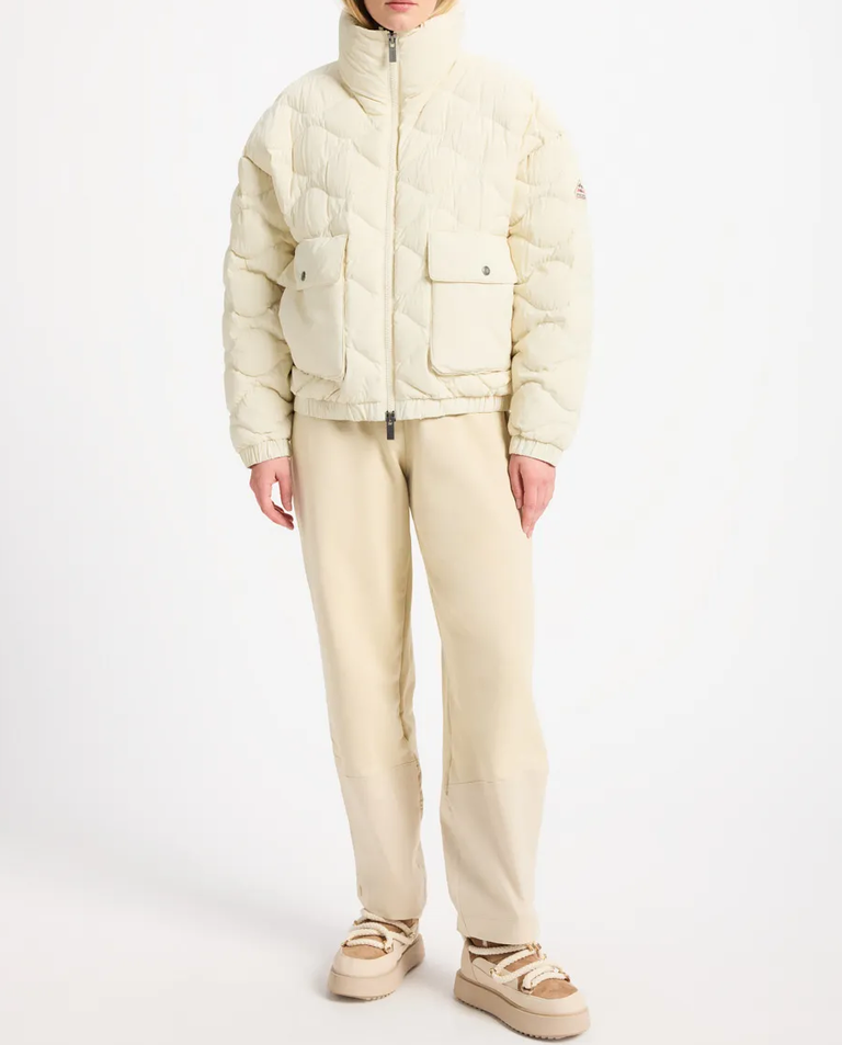 Kremowa kurtka puchowa Enola