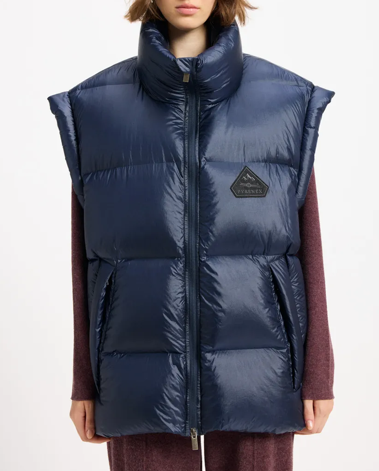 Granatowy bezrękawnik puchowy Arbatan