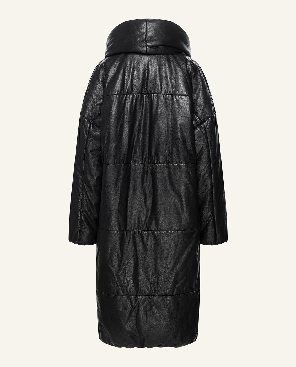 Długi skórzany płaszcz - Image #6