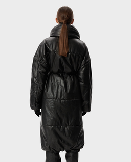 Długi skórzany płaszcz - Image #1