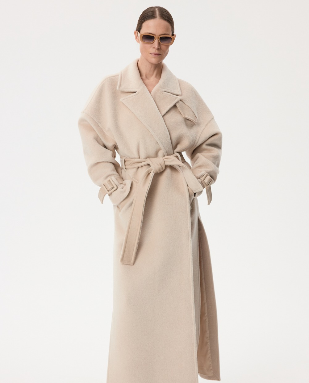 Beżowy płaszcz z alpaki - Image #5