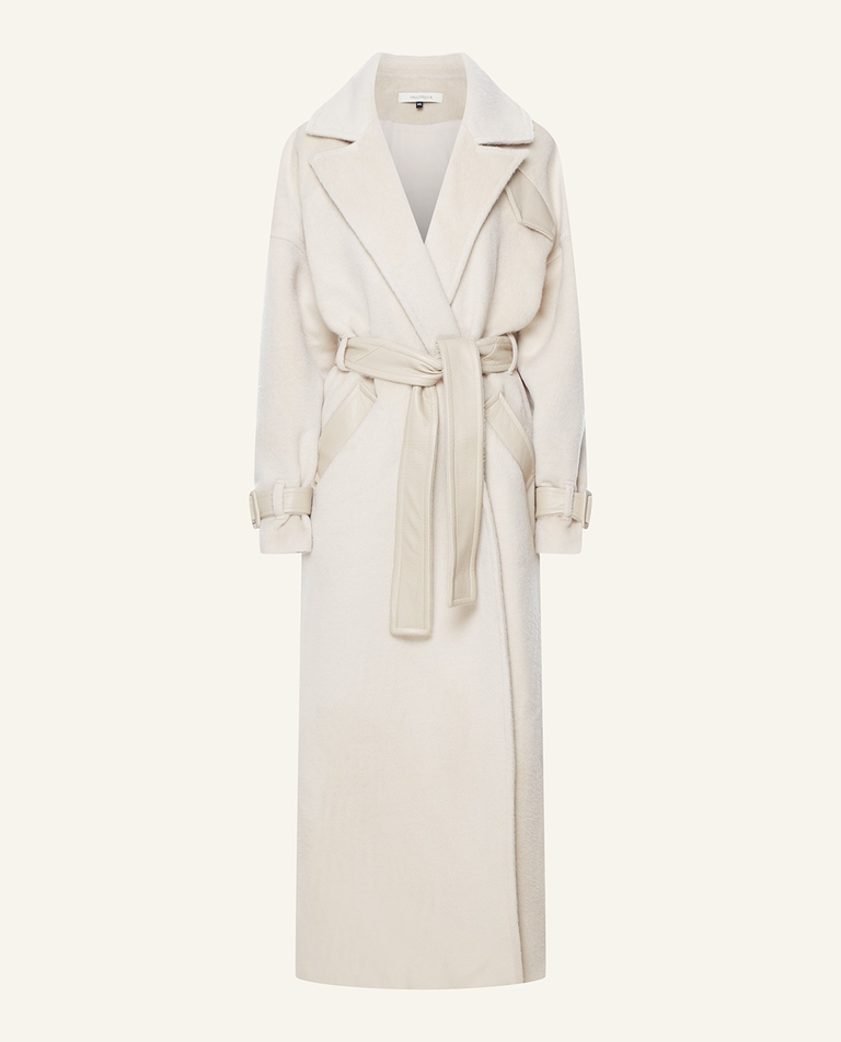 Beżowy płaszcz z alpaki - Image #8