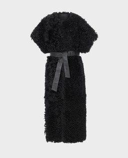 Futrzany płaszcz bez rękawów - Image #0