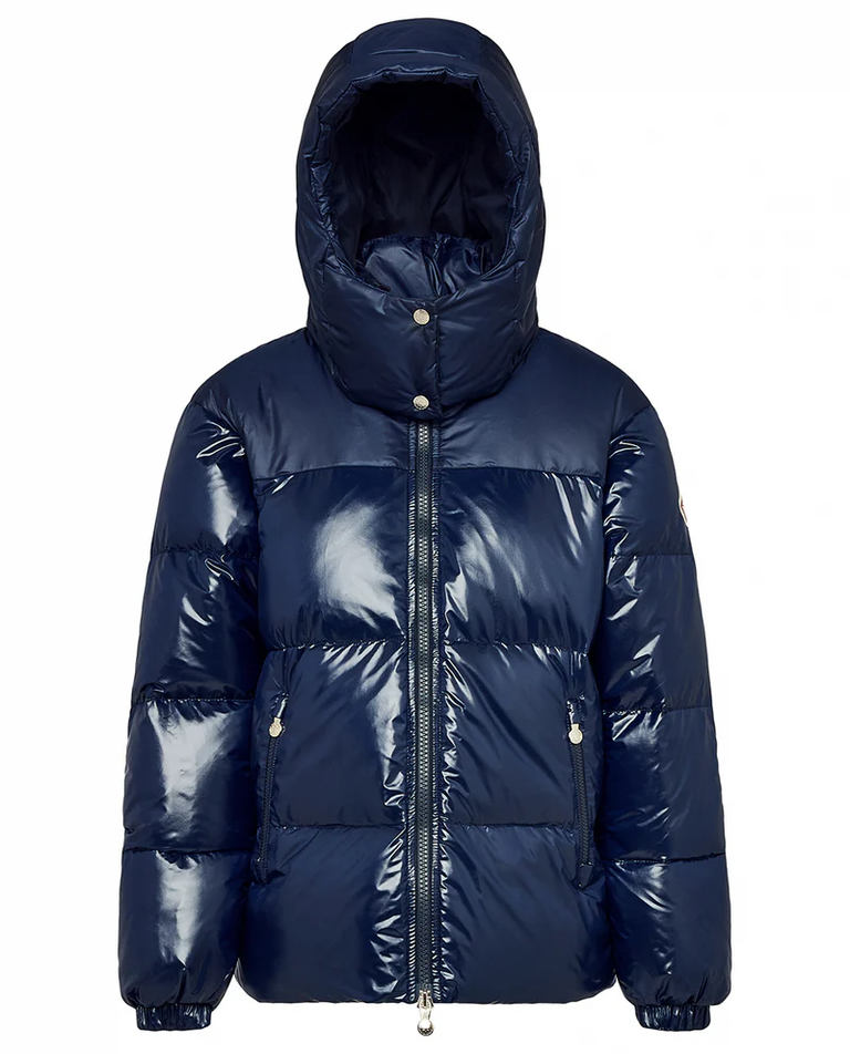 Granatowa kurtka puchowa Lively - Image #4