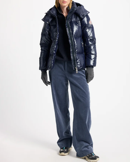 Granatowa kurtka puchowa Lively - Image #1