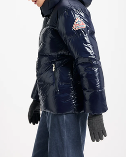 Granatowa kurtka puchowa Lively - Image #2