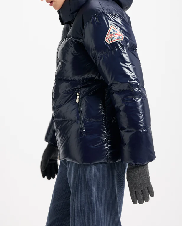 Granatowa kurtka puchowa Lively - Image #2