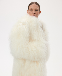 Futrzany płaszcz oversize - Image #6