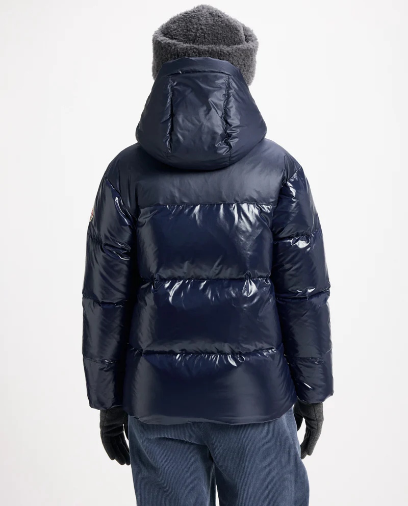 Granatowa kurtka puchowa Lively - Image #3