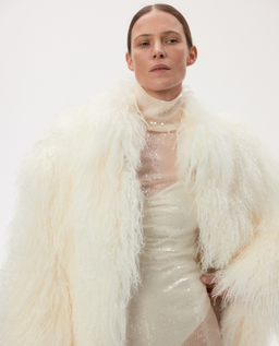 Futrzany płaszcz oversize - Image #7