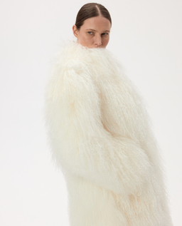 Futrzany płaszcz oversize - Image #9