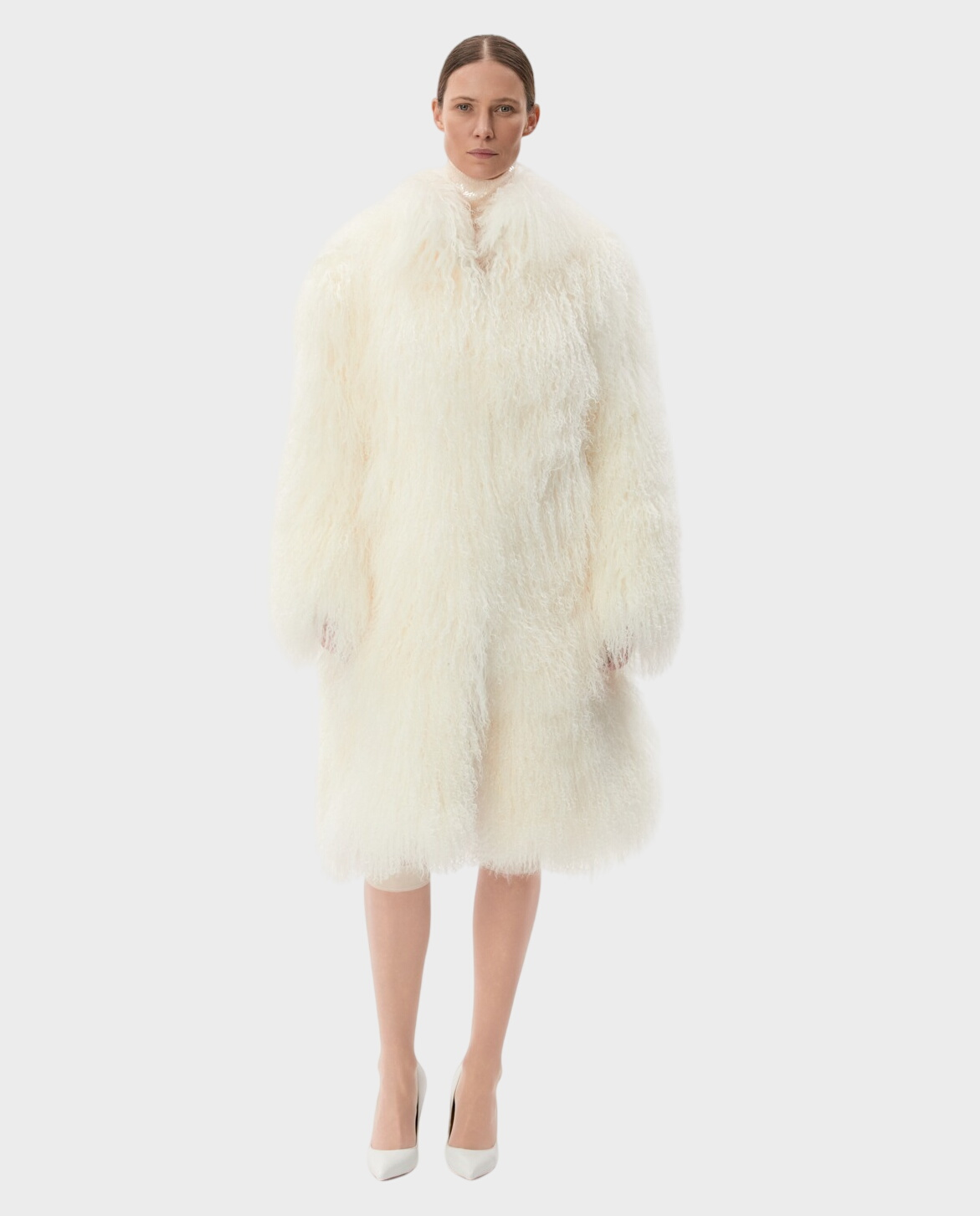 Futrzany płaszcz oversize - Image #2