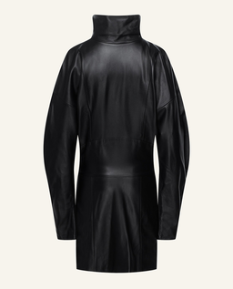 Czarna skórzana sukienka - Image #8