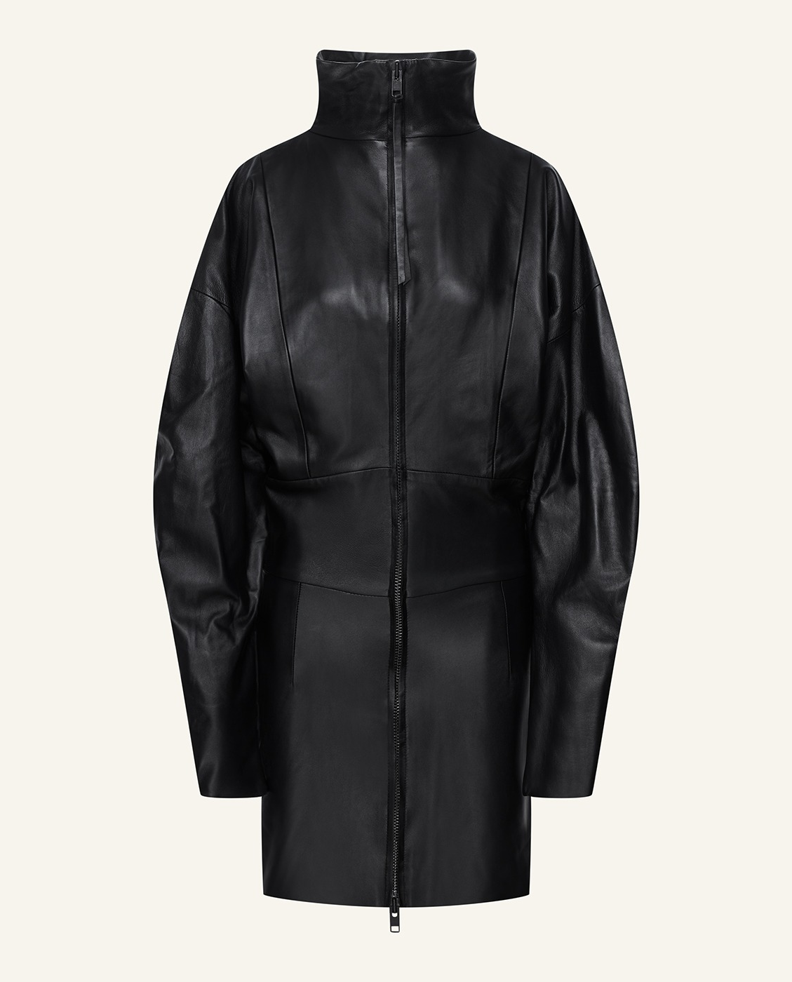 Czarna skórzana sukienka - Image #9