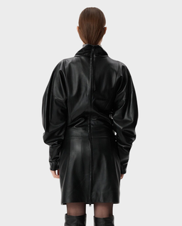 Czarna skórzana sukienka - Image #1