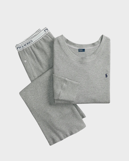 Szara długa piżama z logo - Image #0