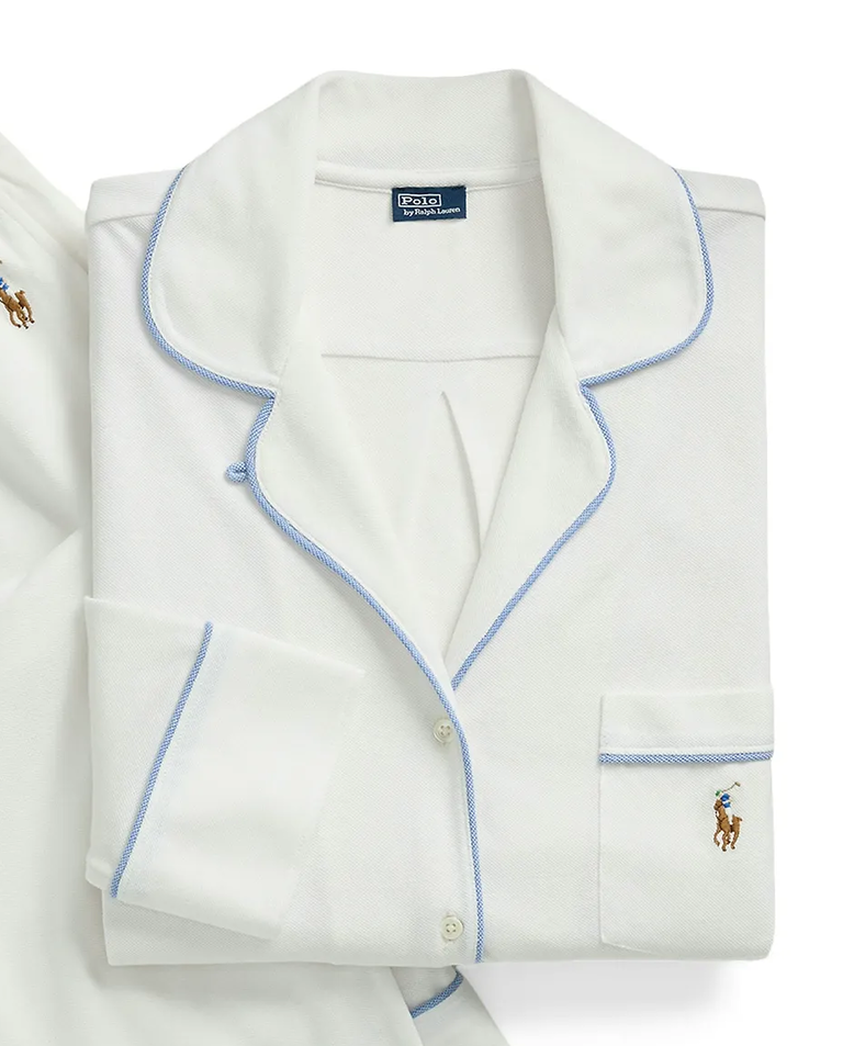 Biała piżama Oxford Knit Madison