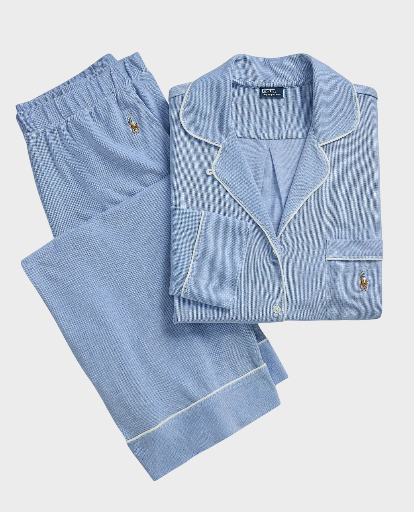 Błękitna piżama Oxford Knit Madison - Image #0