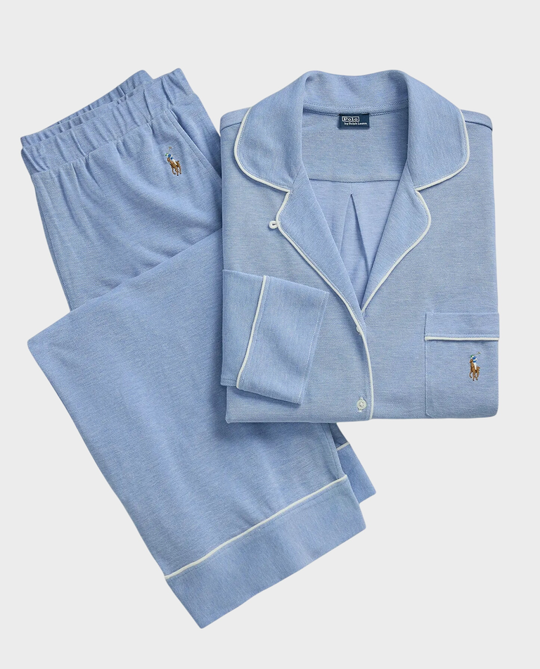 Błękitna piżama Oxford Knit Madison