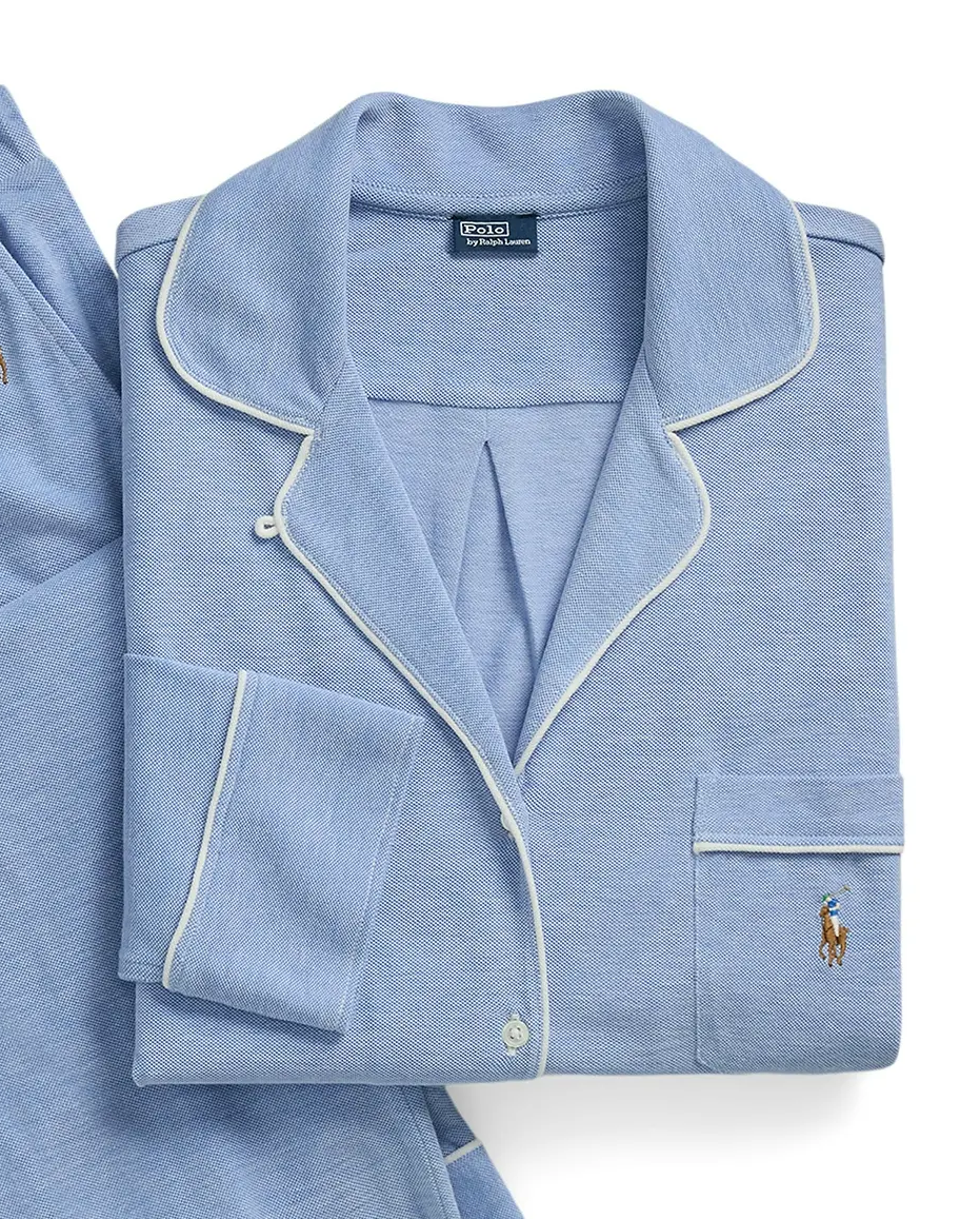 Błękitna piżama Oxford Knit Madison - Image #1