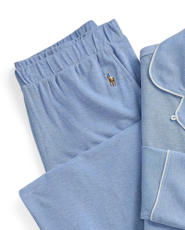 Błękitna piżama Oxford Knit Madison - Image #2