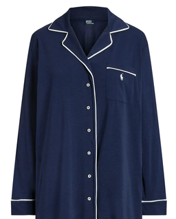 Granatowa koszula nocna z logo - Image #1