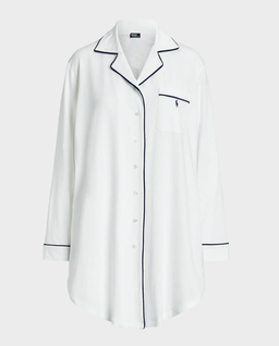 Biała koszula nocna z logo - Image #0