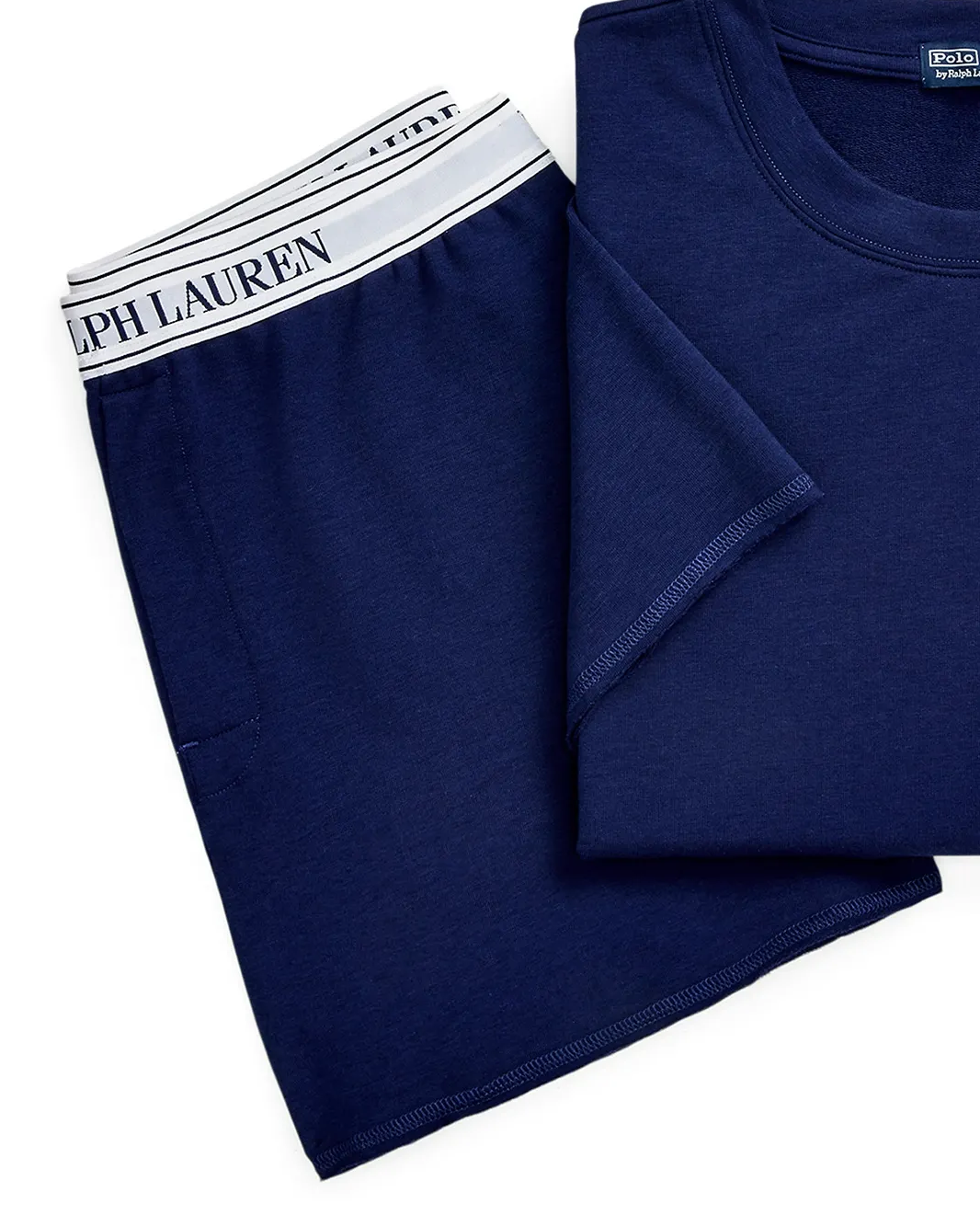 Granatowa krótka piżama z logo - Image #2