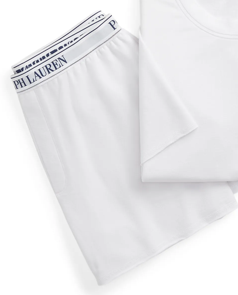 Biała krótka piżama z logo - Image #2