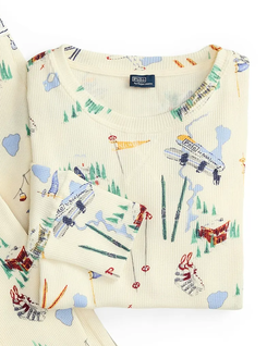 Długa piżama z motywem narciarskim - Image #1