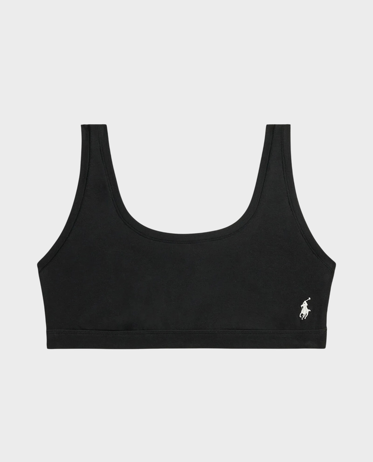 Czarny biustonosz z logo