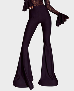 Czarne spodnie z rozszerzanymi nogawkami #079 - Image #0