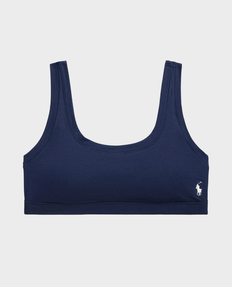 Granatowy biustonosz z logo