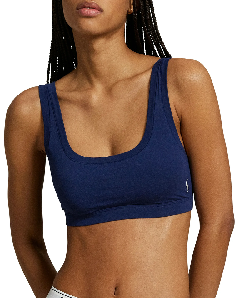 Granatowy biustonosz z logo