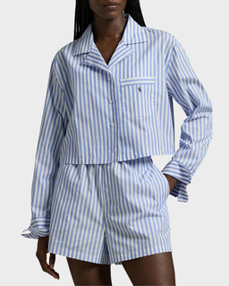 Piżama w paski z logo - Image #0