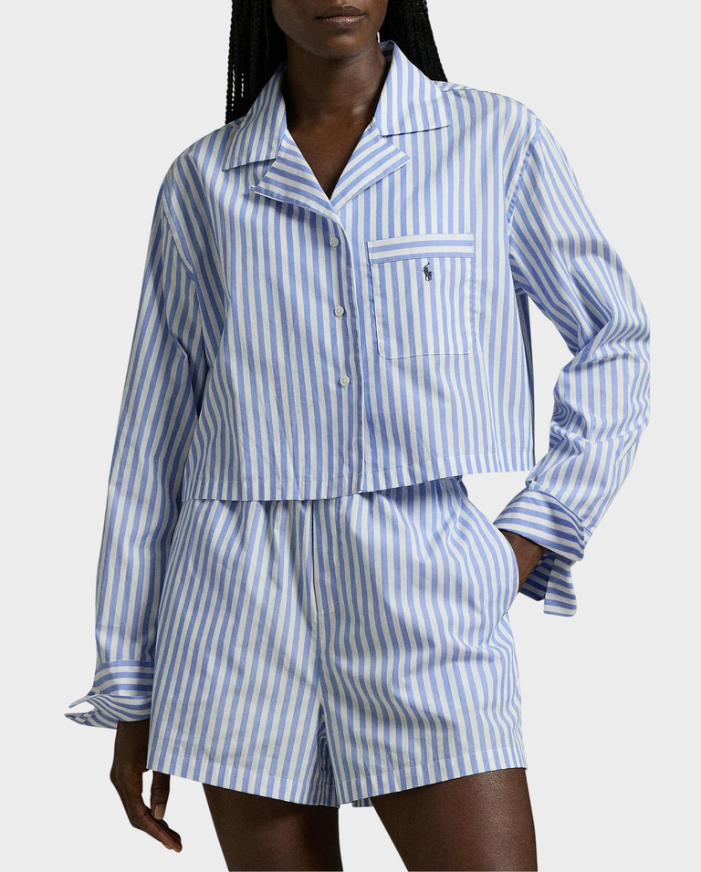 Piżama w paski z logo