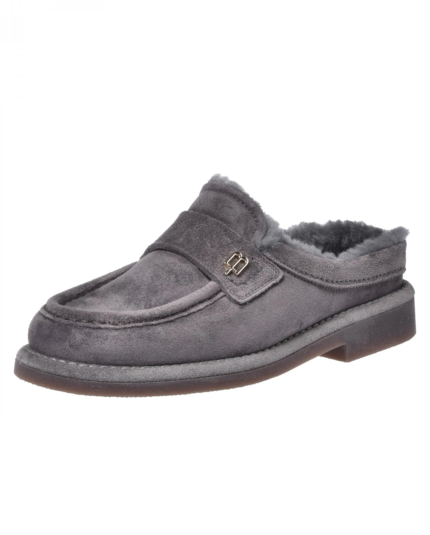 Zamszowe mule z ociepleniem - Image #2