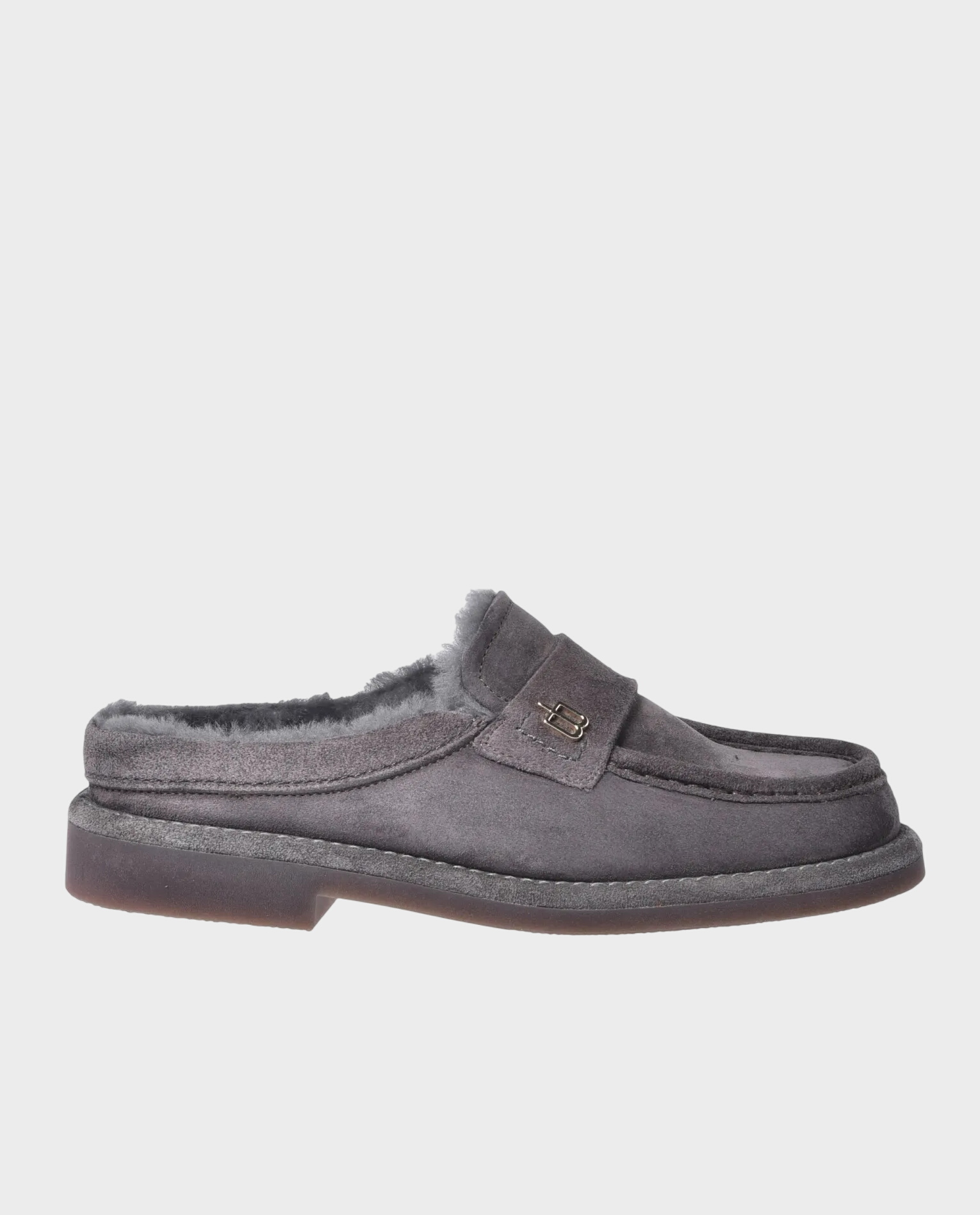 Zamszowe mule z ociepleniem - Image #0