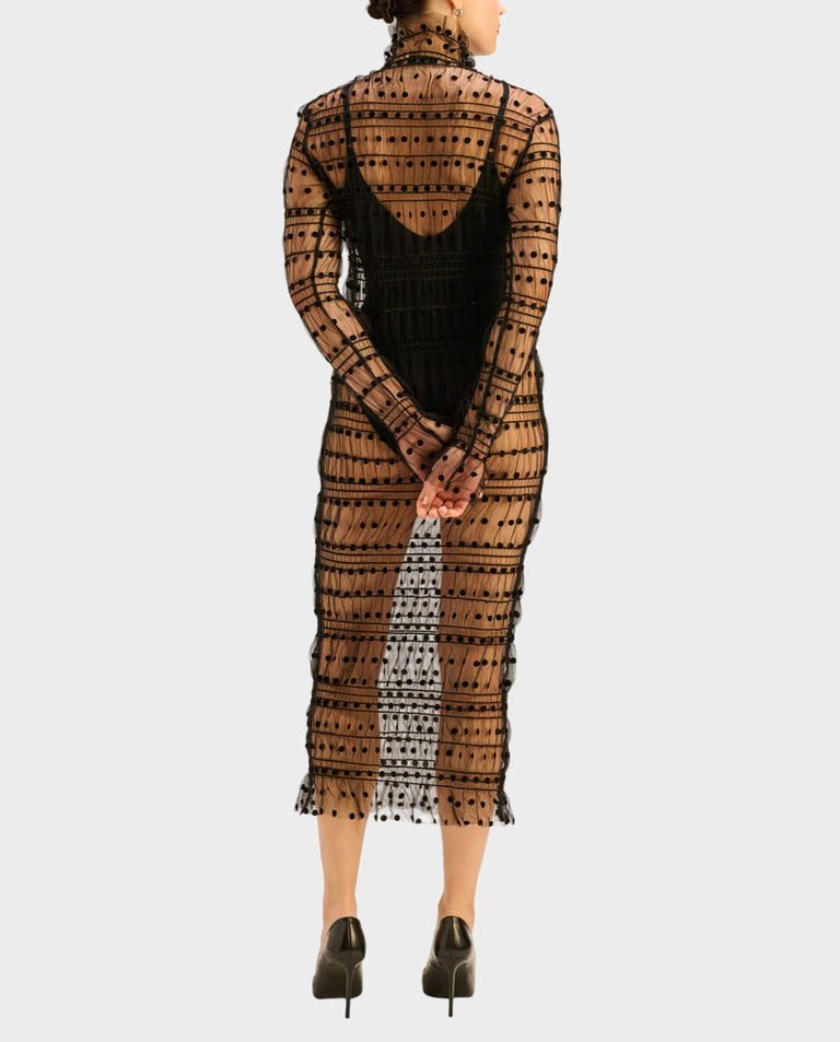 Czarna sukienka z siateczki Lilian - Image #2