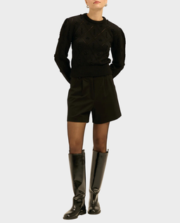 Czarny sweter z wełny merino Dili - Image #1