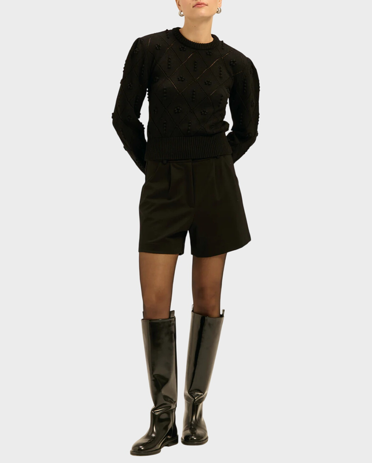 Czarny sweter z wełny merino Dili