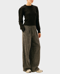 Czarny sweter z wełny merino Dili - Image #3