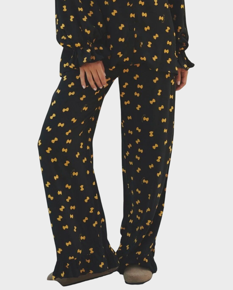 Czarne spodnie Farfalle