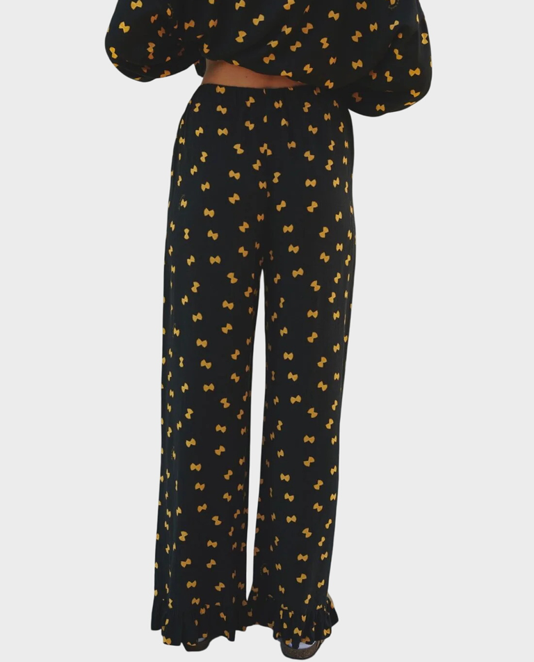 Czarne spodnie Farfalle