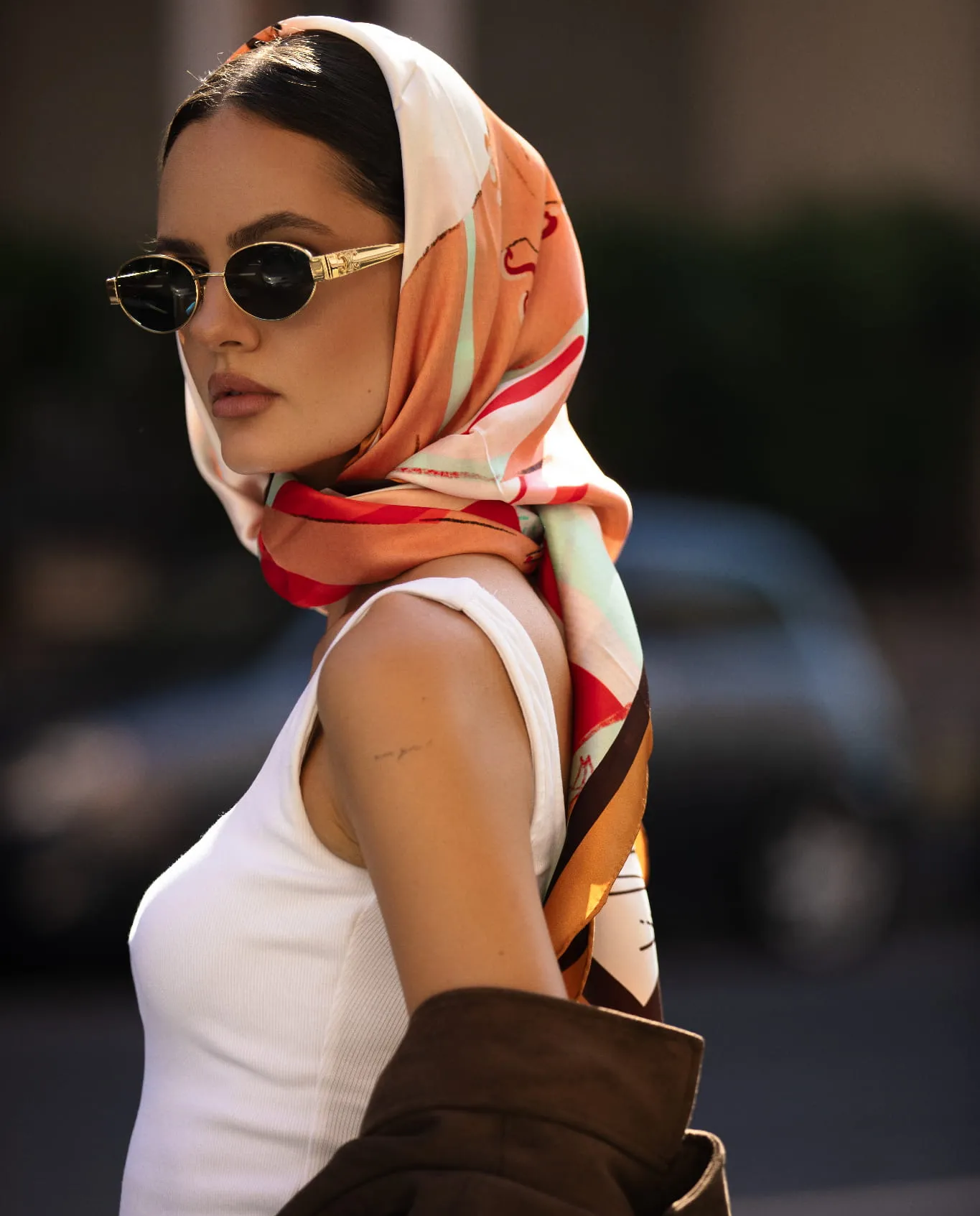 Jedwabna apaszka Dolce Vita L - Image #1