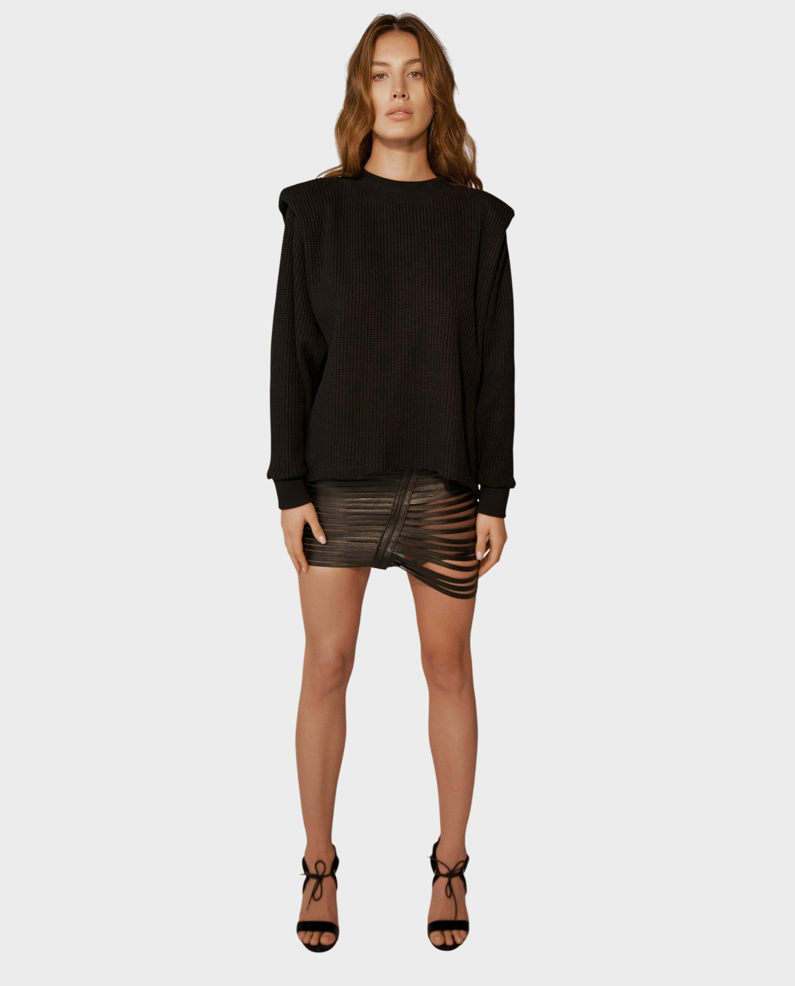 Skórzana spódnica mini Asteria - Image #3